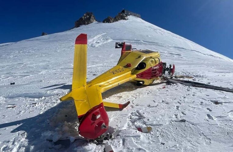 Rescuers survive helicopter crash on mountain in Italy, continue on to save mountaineer trapped in crevasse