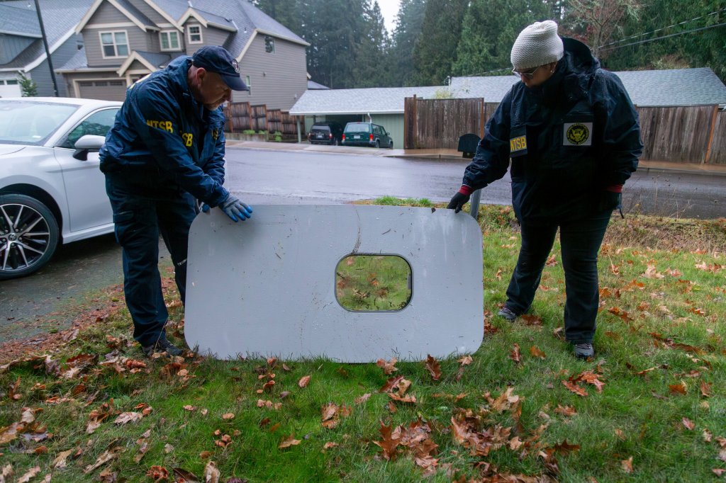 The flawed door plug from Alaska Airlines Flight 1282 