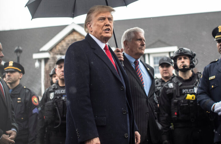 Trump attends wake for slain N.Y.P.D. officer.