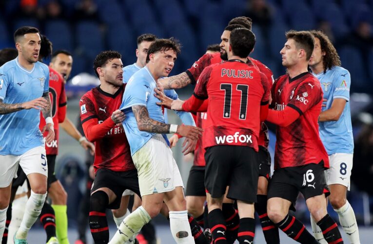Okafor grabs late winner for Rossoneri as Lazio see three players sent off