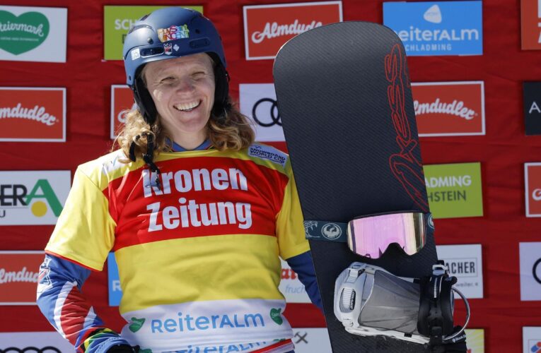 Charlotte Bankes takes snowboard cross victory in Cortina for third win of season