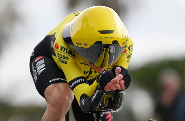 Visma-Lease a Bike’s new TT helmets stir debate at Tirreno-Adriatico as Jonas Vingegaard wears new design