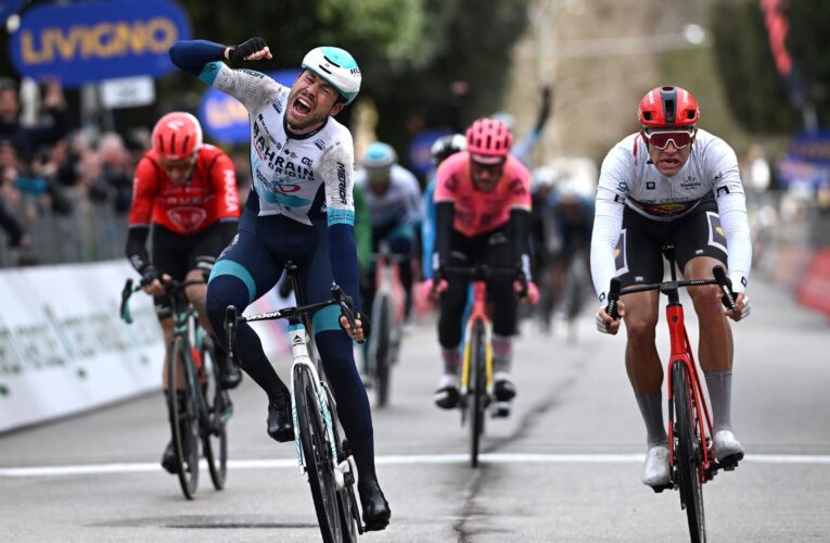 Tirreno-Adriatico 2024: Phil Bauhaus of Bahrain Victorious wins Stage 3 as Jasper Philipsen crashes in dramatic finish