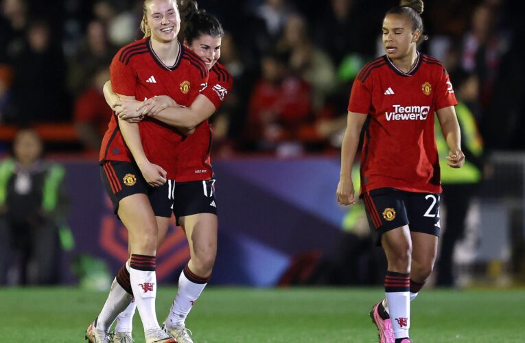 Women’s FA Cup: Nikita Parris on target as Manchester United cruise past Brighton and Hove Albion into semi-finals