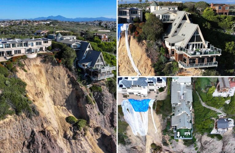 California mansion owner says he’s ‘checking every hour’ as home teeters on the edge of a cliff