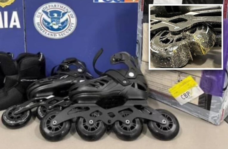 Rollerblade wheels ‘infused’ with cocaine found by cops