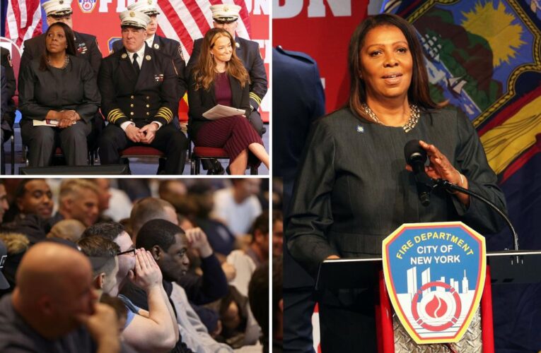 FDNY boss Laura Kavanagh hunts down staffers who booed NY AG Letitia James, cheered for Trump at promotion ceremony