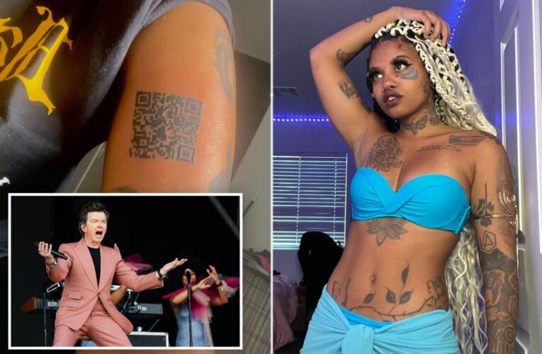 Tattoo fan got perfect ‘Rickroll’ ink — she’s never gonna give it up