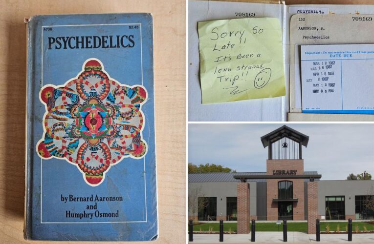‘Psychedelics’ book returned to library 37 years late as mysterious note apologizes for ‘long, strange trip’