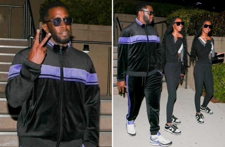 Sean ‘Diddy’ Combs flashes peace sign days after bombshell sex trafficking raid
