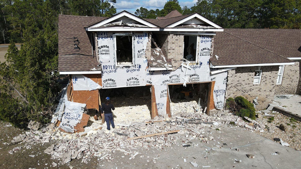 Destroyed house