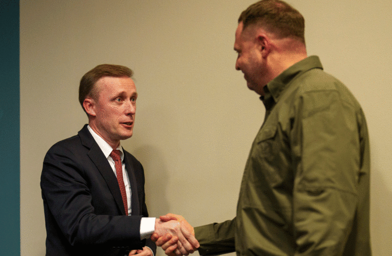 US national security adviser Jake Sullivan visits Kyiv as stalemate in Washington holds up aid