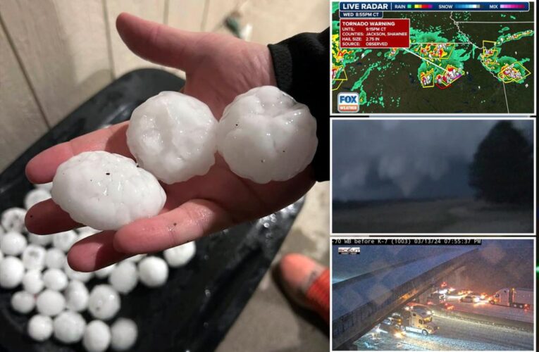 Storm carrying massive ‘gorilla hail’ hits parts of Kansas and Missouri