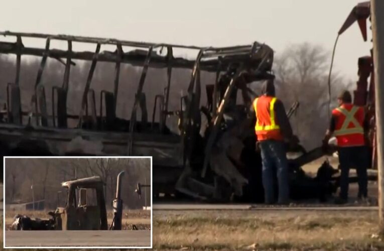 3 children and 2 adults die after school bus collides with semi in Illinois, authorities say
