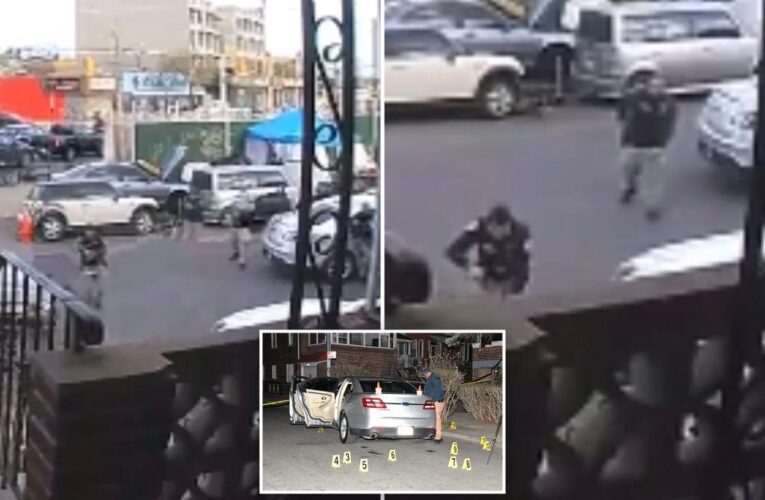 Footage captures moment cops fatally shoot gunman who targeted couple in NYC