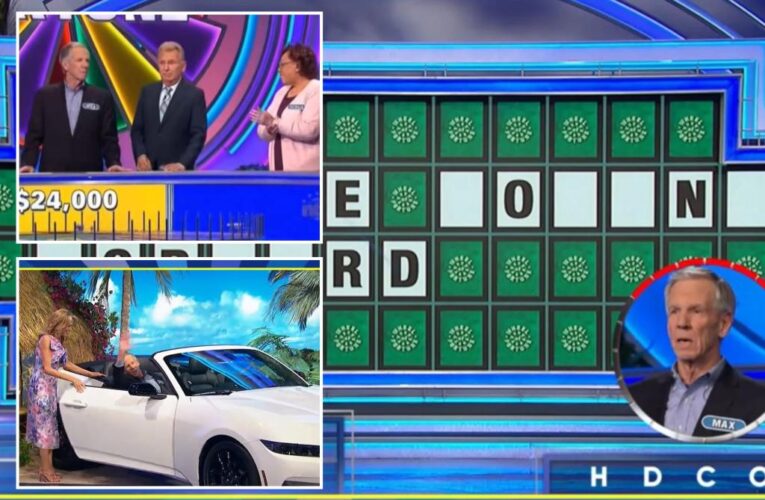 Wheel of Fortune player Max McGee steals final puzzle and wins car