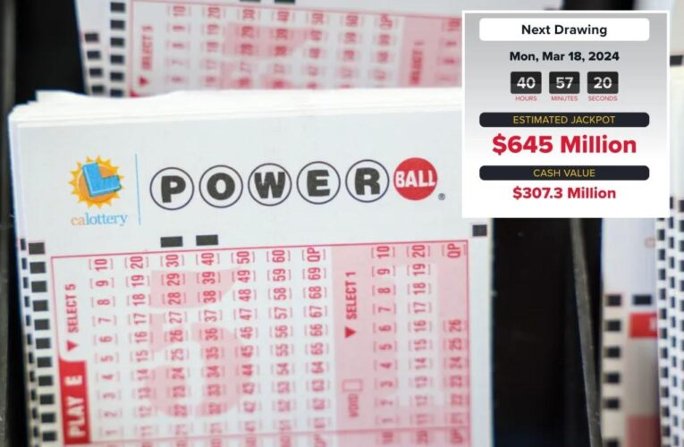Powerball jackpot balloons to $645M after no tickets match winning numbers