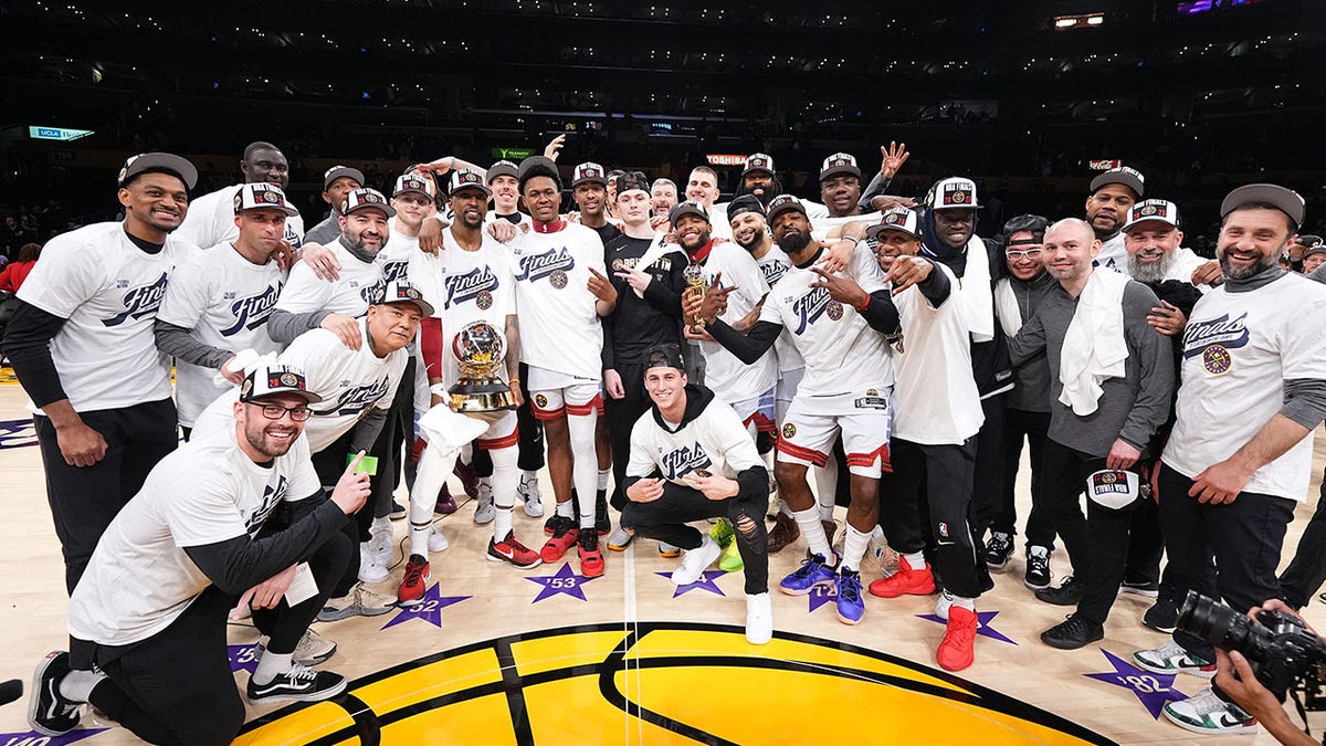 Denver Nuggets celebrate