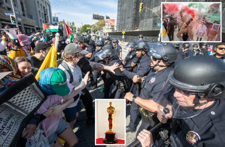 Anti-Israel protesters cause chaos outside Oscars