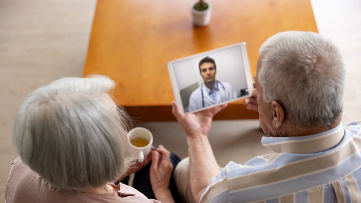 Senior couple telehealth