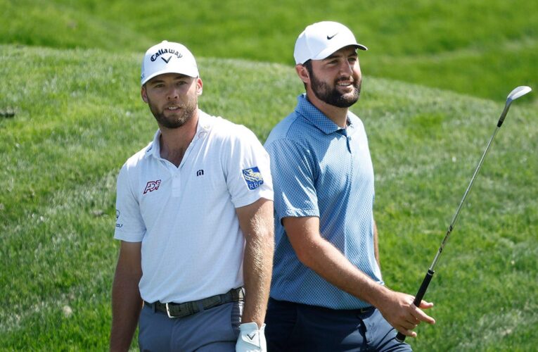 Golfers Scottie Scheffler and Sam Burns on baby standby entering The Masters