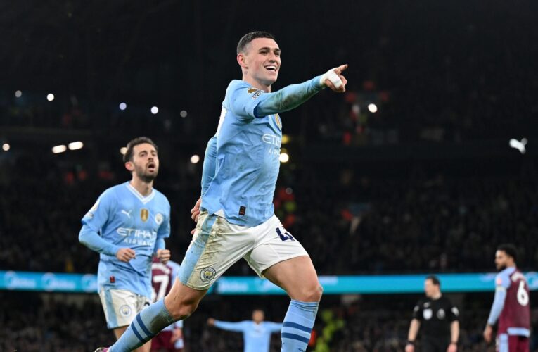 Manchester City 4-1 Aston Villa – Phil Foden scores stunning hat-trick as City keep pace with big win over Villa