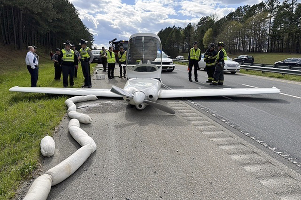 plane crash on highway