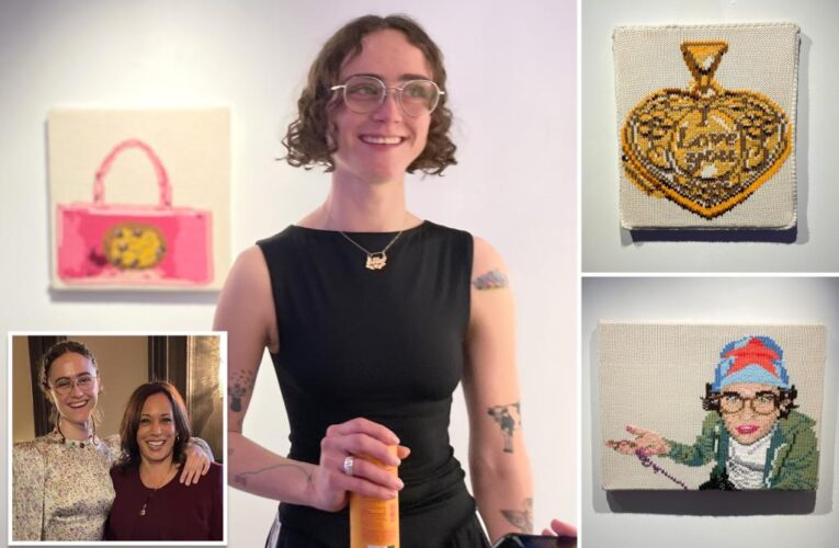 Ella Emhoff opens textile art show at NYC cannabis shop