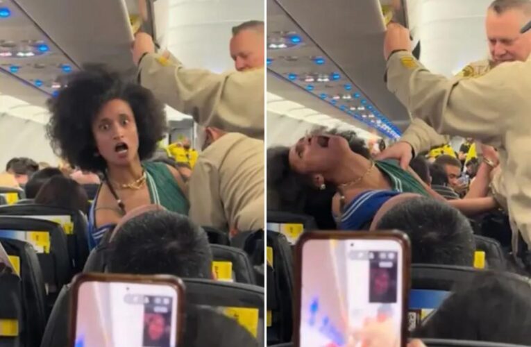 Spirit Airlines passenger was ‘cussing, growling’ on flight before she was dragged off for viral meltdown